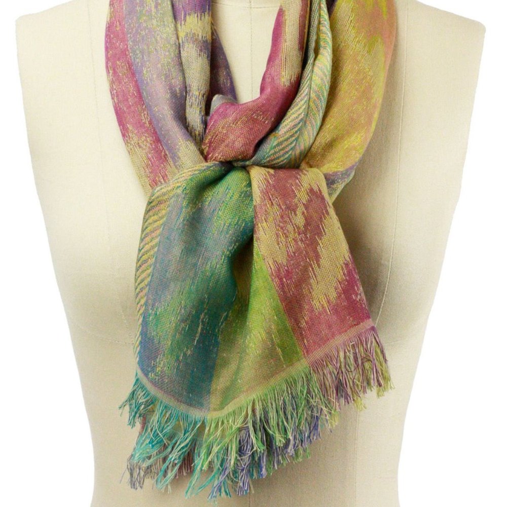 SAACHI Handcrafted Kelani Multi-Colored SCARF Shawl
